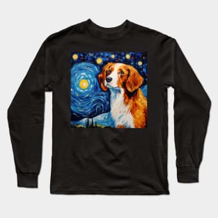 Kooikerhondje oil portrait Long Sleeve T-Shirt